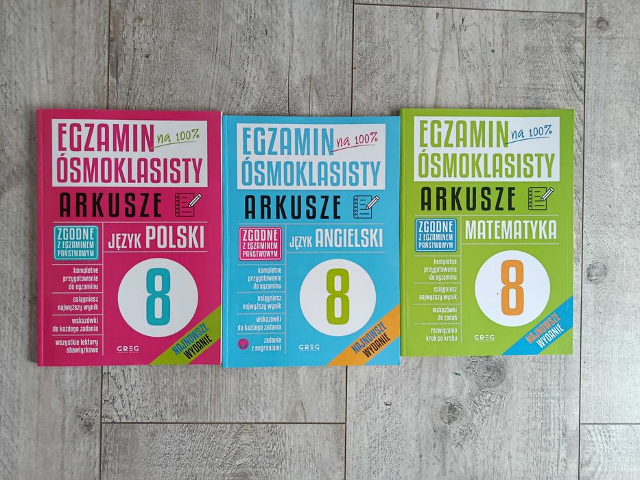 3 Reperytoria +3 arkusze egzaminacyjne 8 klasisty