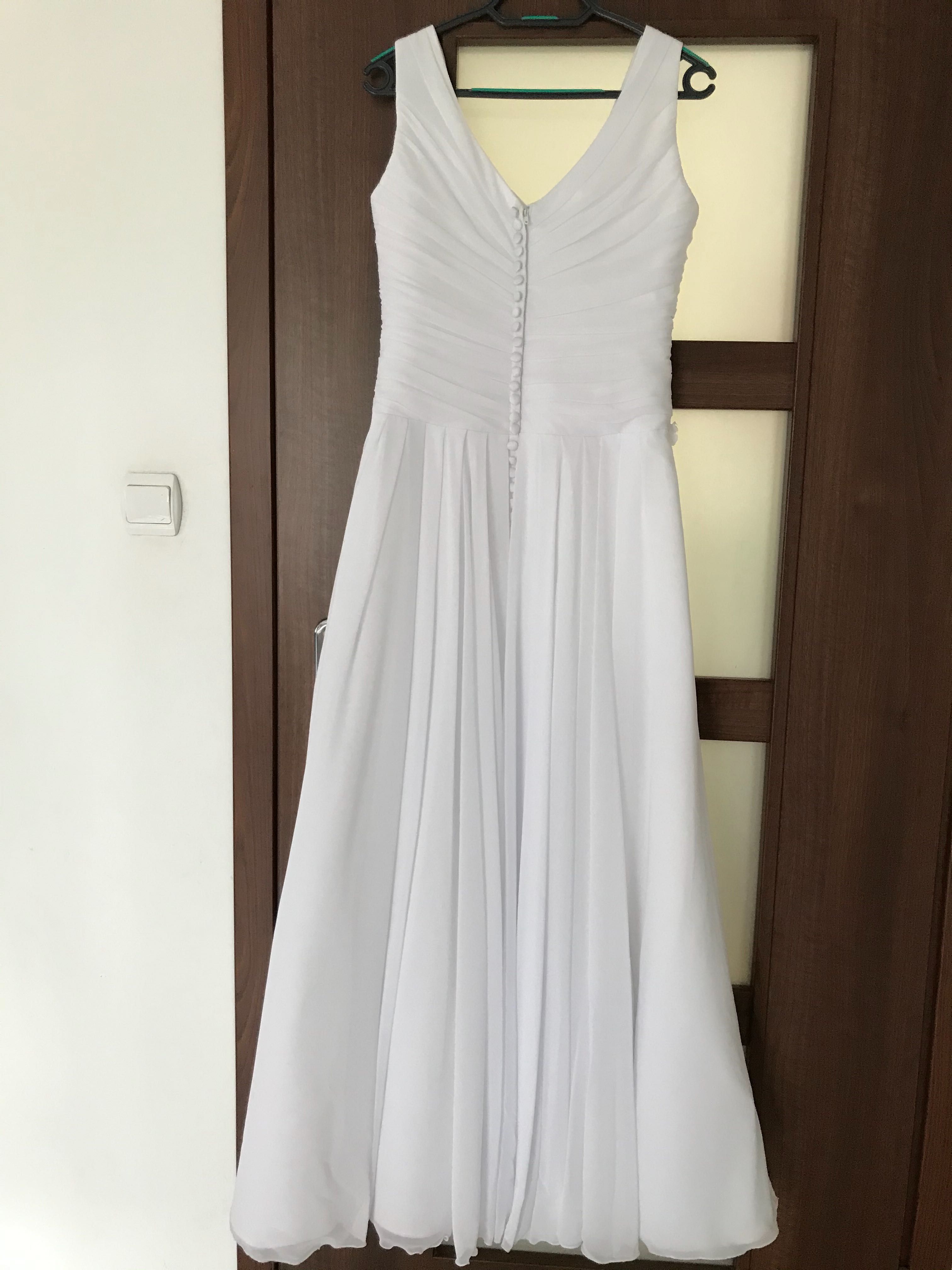 Suknia ślubna - biała, rozmiar 36