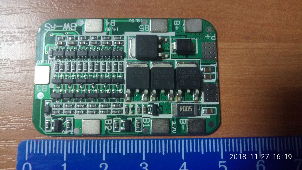 Плата BMS 6S 15A 25.5В Контроллер литиевых батарей с балансировкой