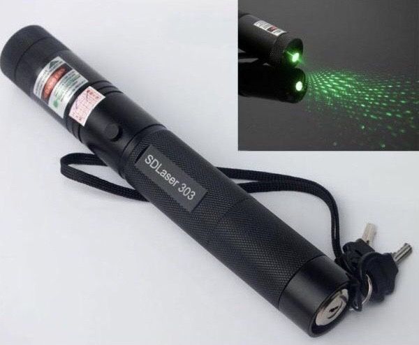 Лазерная указка Green Laser Pointer с мощным зеленым лучом 1000 мВт