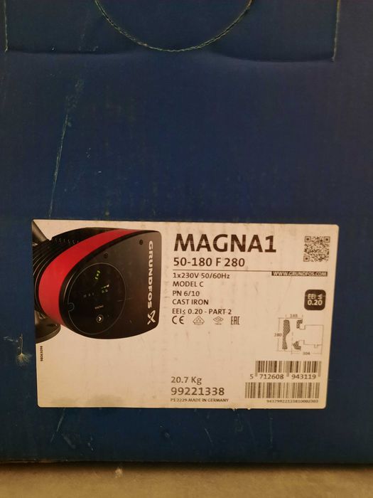 Pompa obiegowa grundfos magna1 / 50-180 F 280  PN6/10
