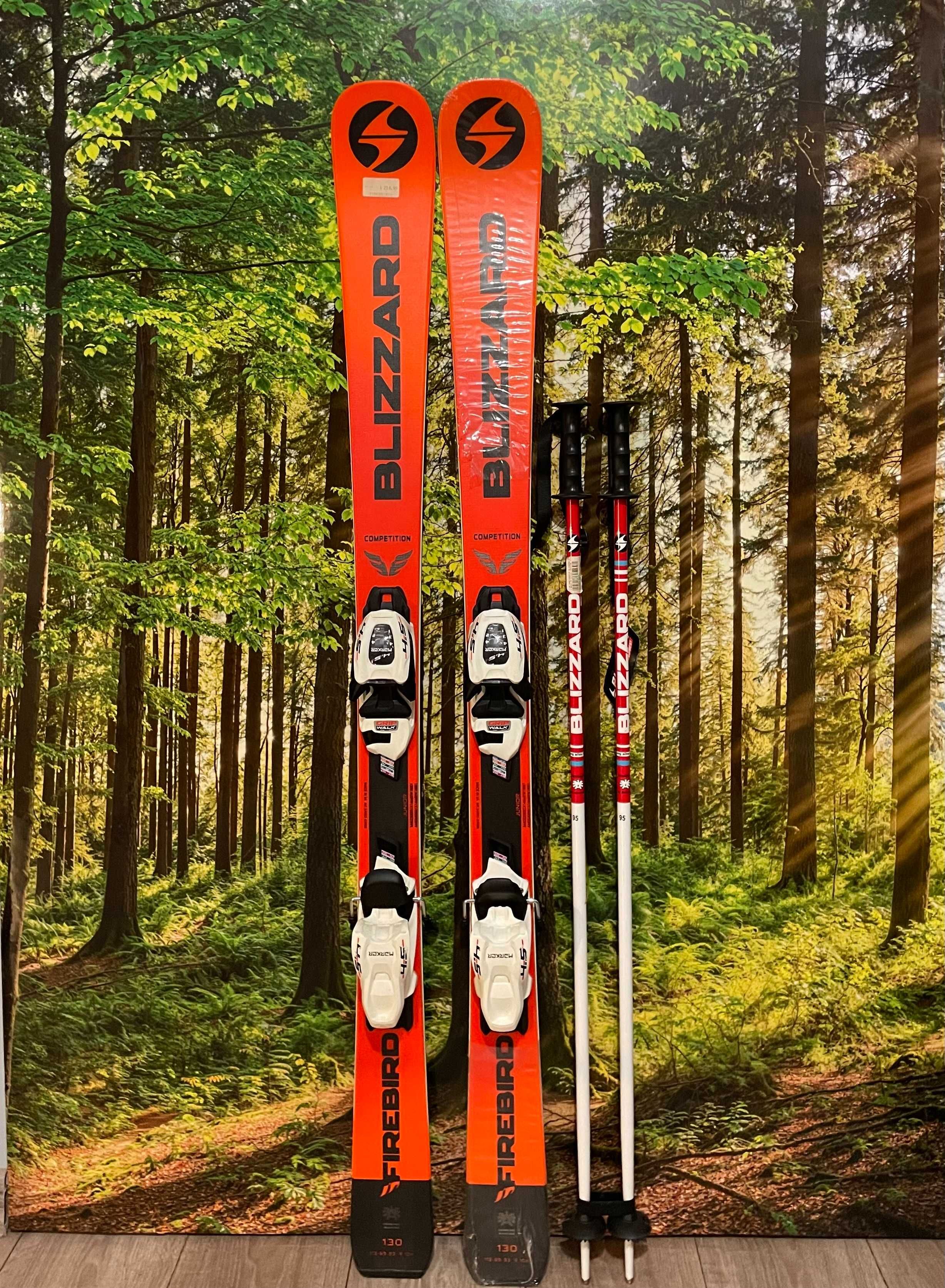 Nowe narty Blizzard Firebird Comp. Jr 130 + Wiązania Marker 4.5