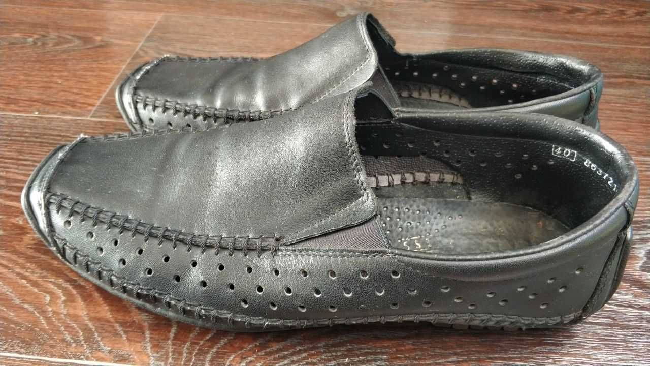 Rieker кожаные макасины туфли кеды (германия) 26,5 см.