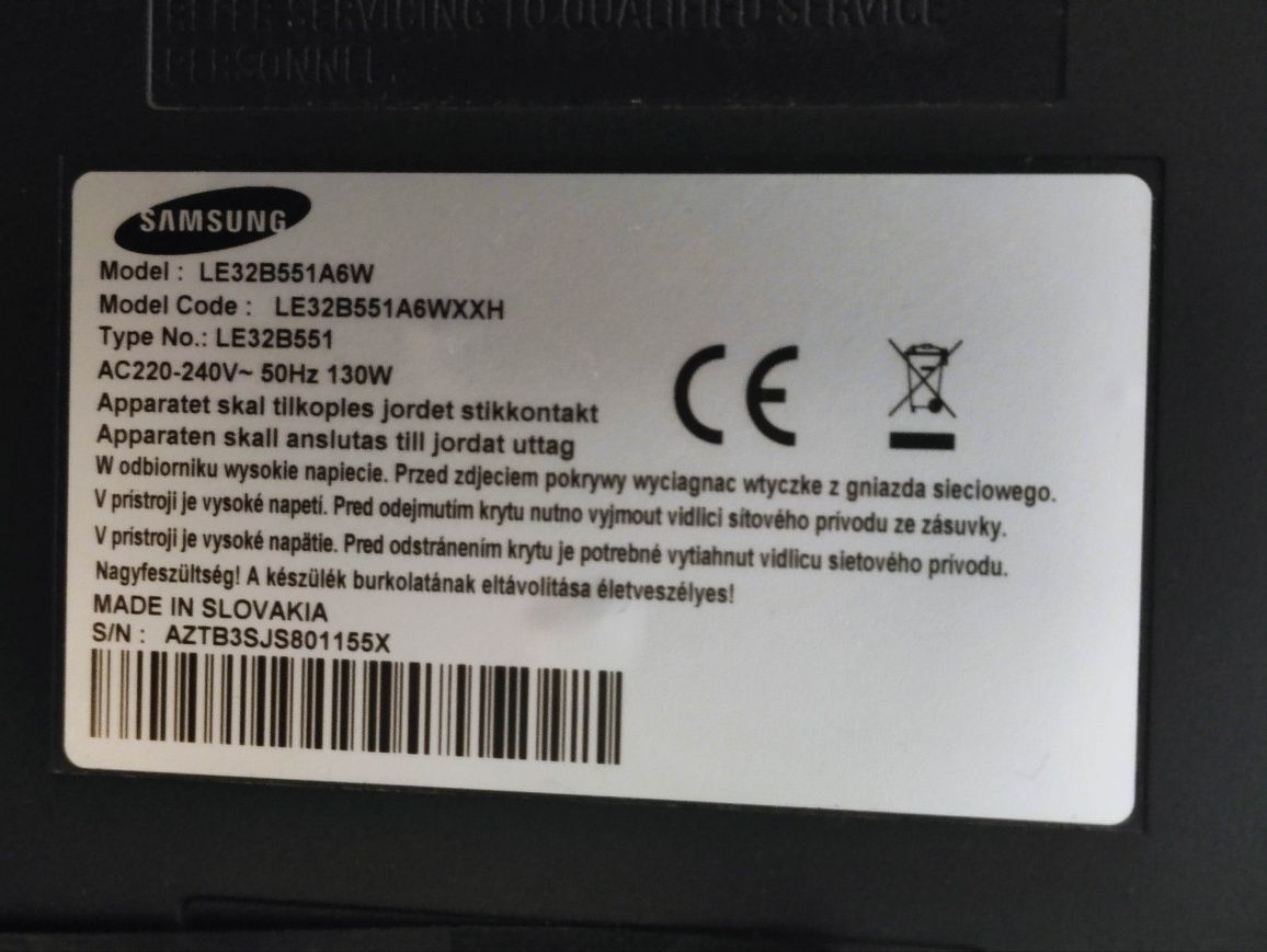 Telewizor Samsung LE32B551A6WXKH 32 całe