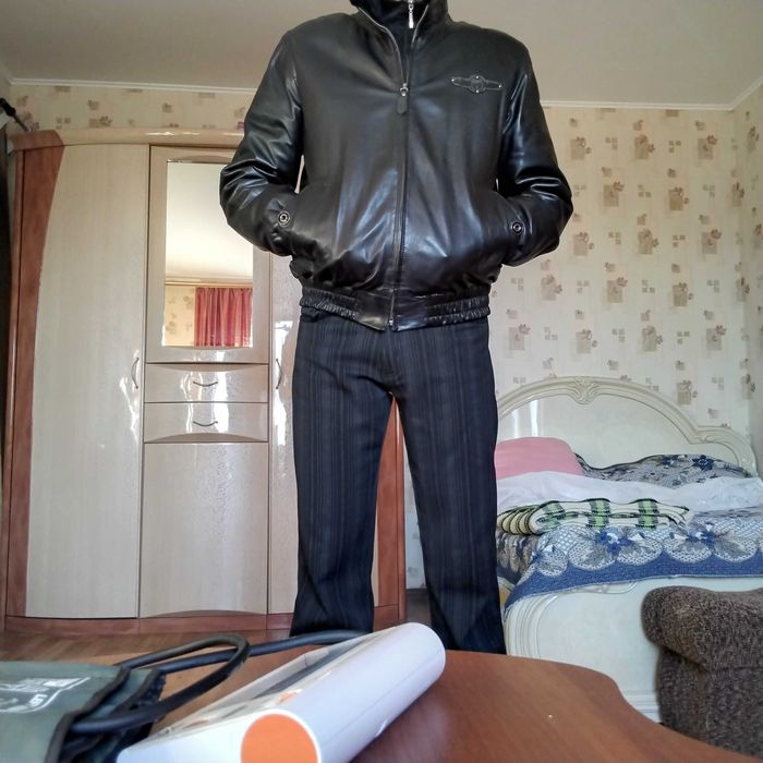 Кожаная куртка мужская натуральная кожа и мех