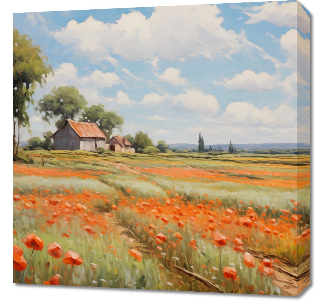 Obraz 60x60cm Szeptające Makowe Pola