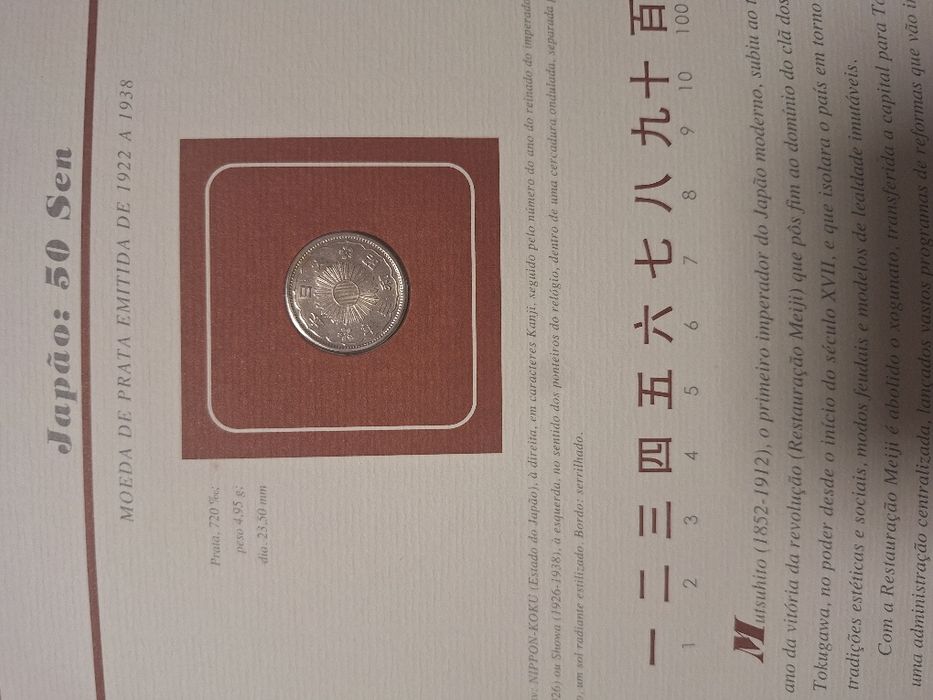 colecção de moedas em prata