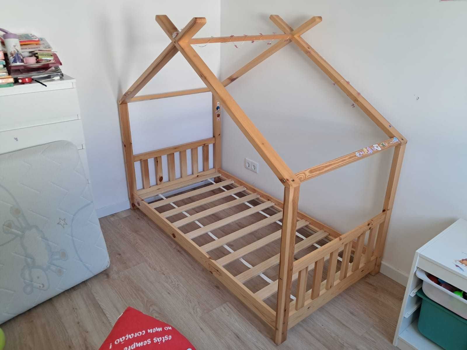 Cama de criança 80x160 em pinho