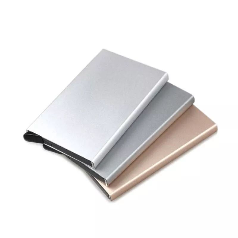 2 Carteiras porta cartões em aluminio