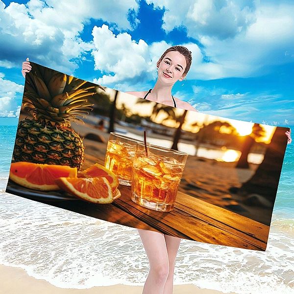 Ręcznik Plażowy HOLIDAY Szybkoschnący Mikrofibra Kolorowy 150x210