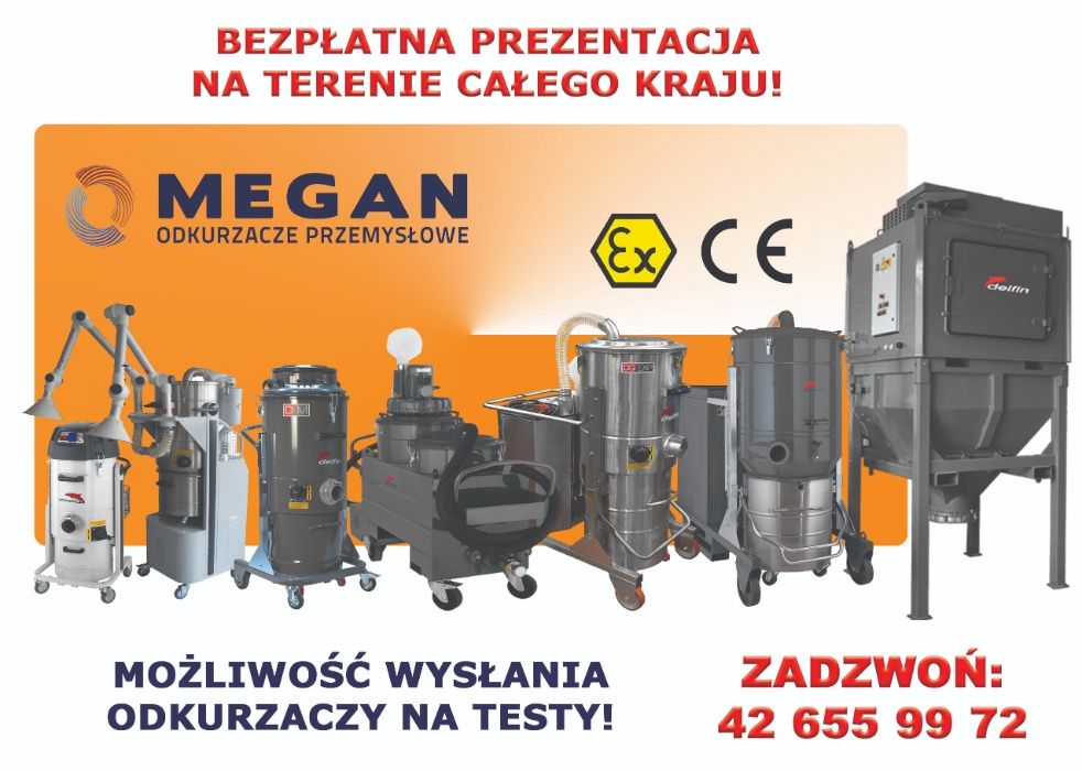 Odkurzacz przemysłowy MTL 300BL ATEX 22 Odciąg MEGAN Łódź