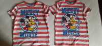 BLIŹNIAKI 128 bluzki z Mickey Mouse na lato dla bliźniaków