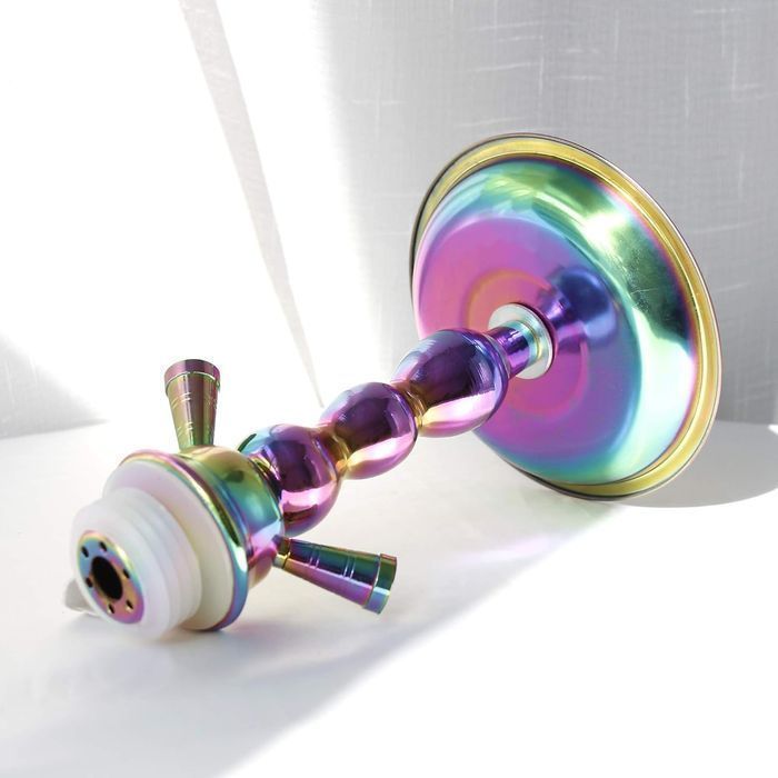 Reanice 17.7" Hookah Shisha Zestaw Fajki Wodnej Z 2 Wężami Opalizujący