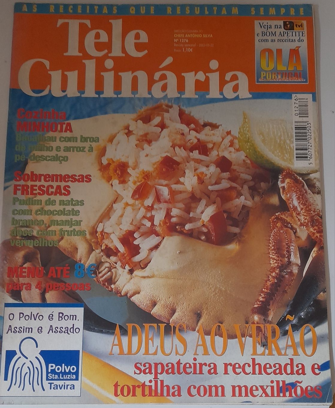 2 revistas Tele Culinária 2003 e 2010