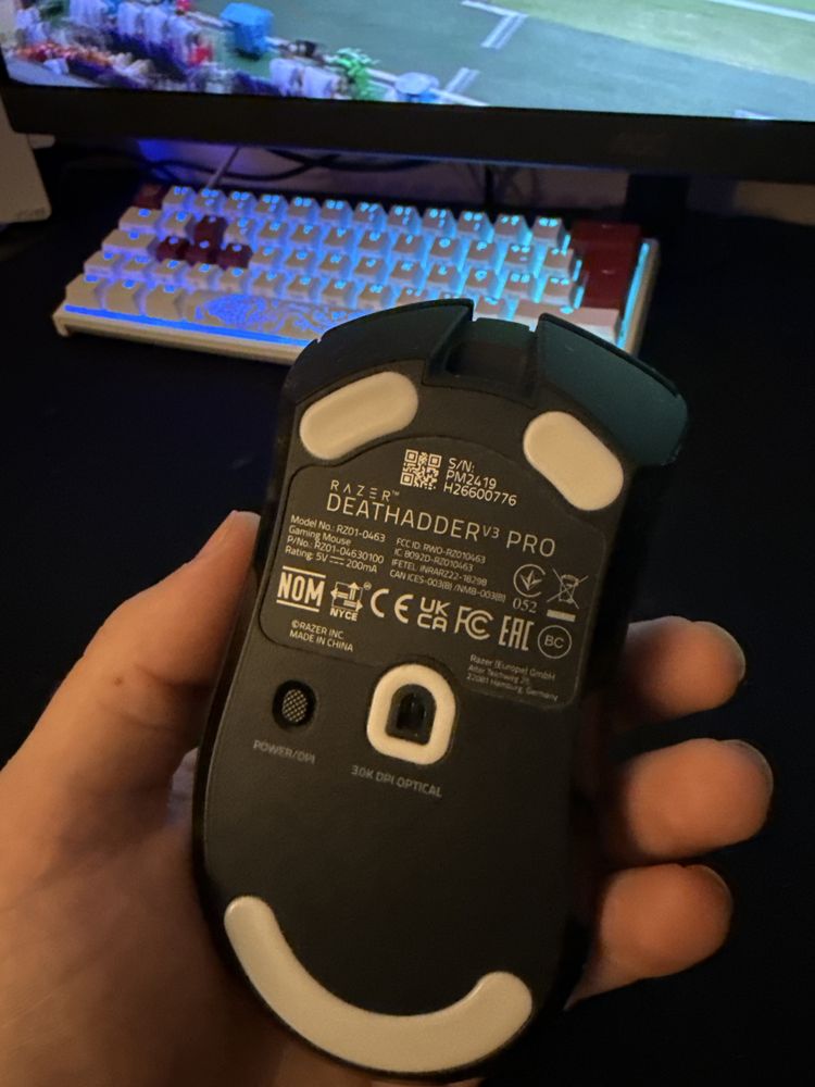 Rato Óptico Razer DeathAdder V3 Pro Wireless 30000DPI Preto