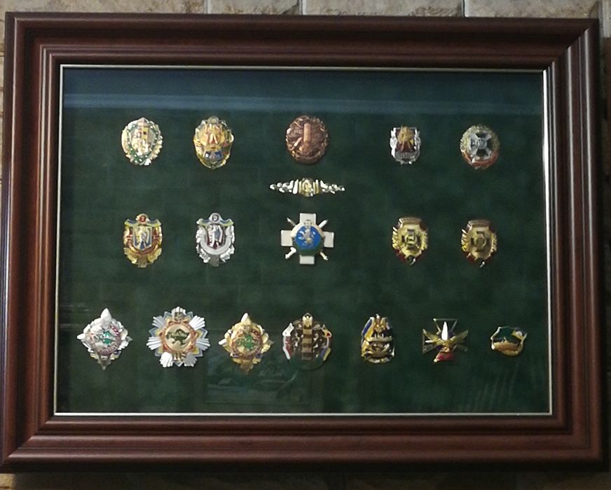 Большая композиция знаков погранвойск Украины.