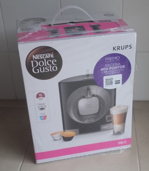 Máq. de café Krups Dolce Gusto Oblo KP1108 - NOVA