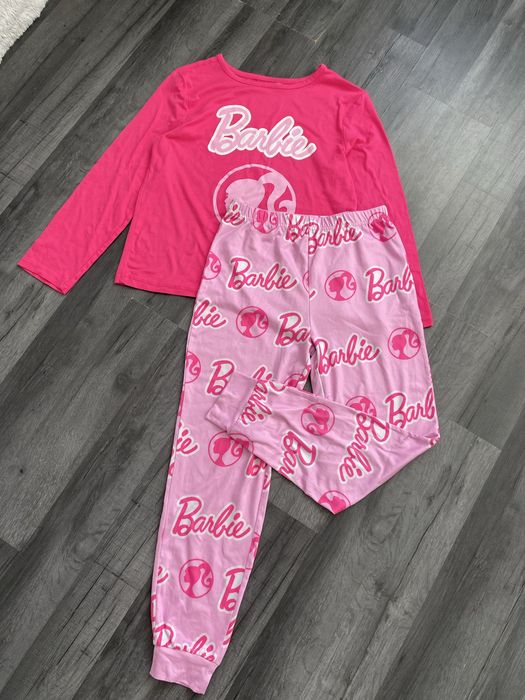 Primark Barbie 8/9 lat 128-134 cm komplet rożowa piżama dziewczęca