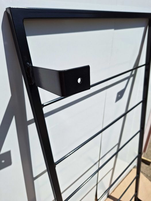 Metalowa pergola ścienna loft 130x60 cm czarny półmat 2 sztuki