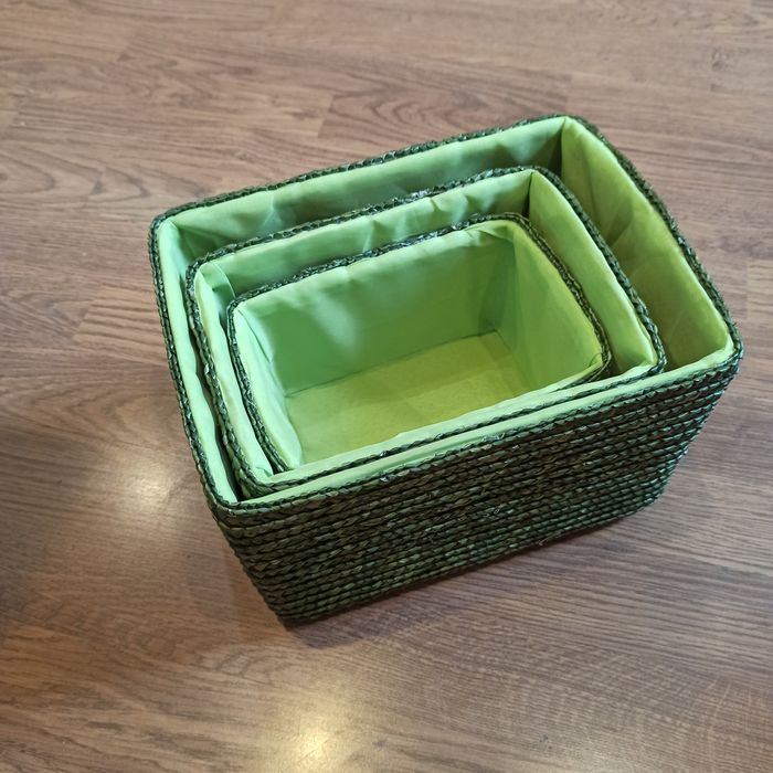НОВЫЙ Набор плетеных коробов корзин органайзер для хранения