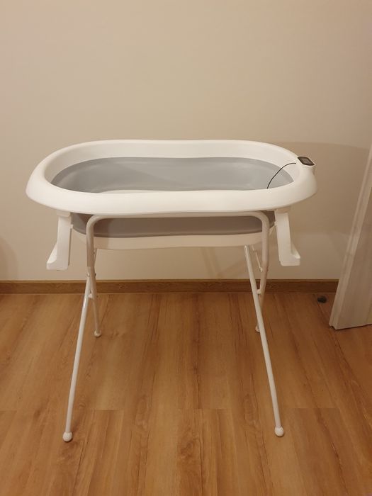 Wanienka z stelażem primabobo premium z fotelikiem szara