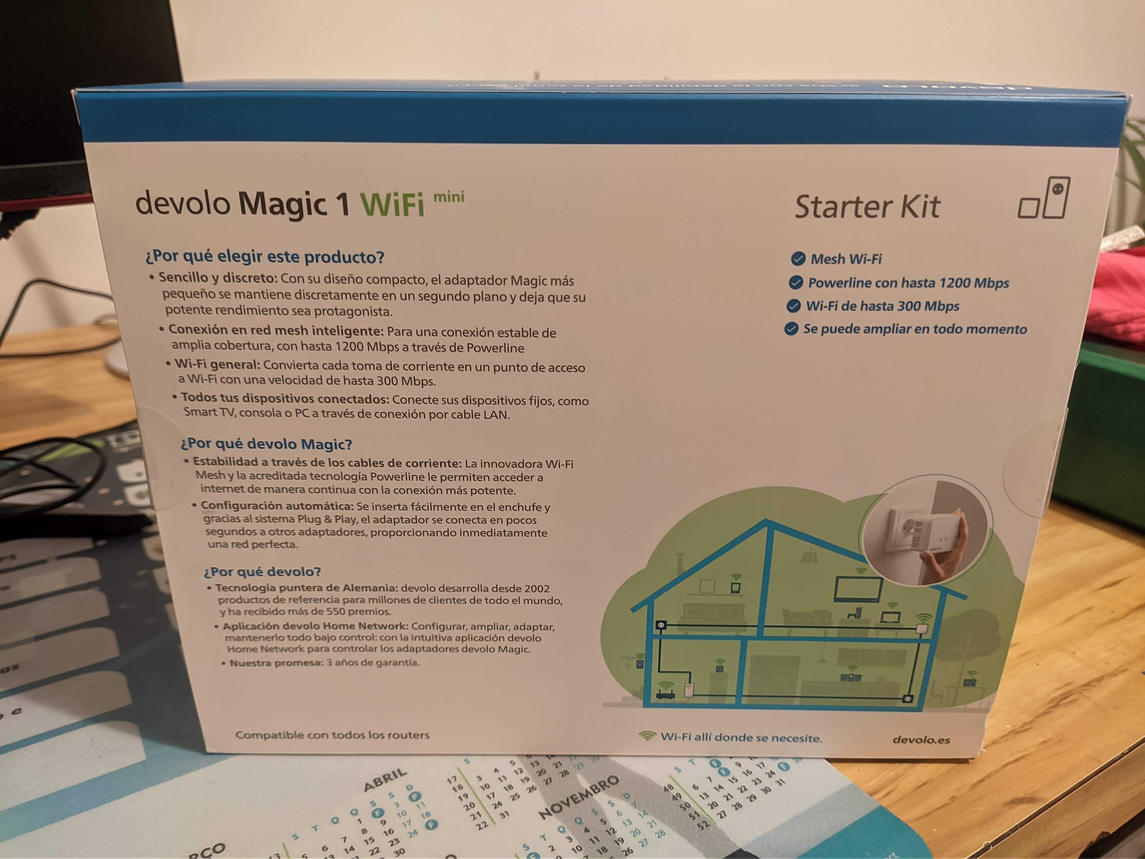 Powerline Devolo Magic Wifi Mini 1 Starter Kit NOVO - Portes Grátis