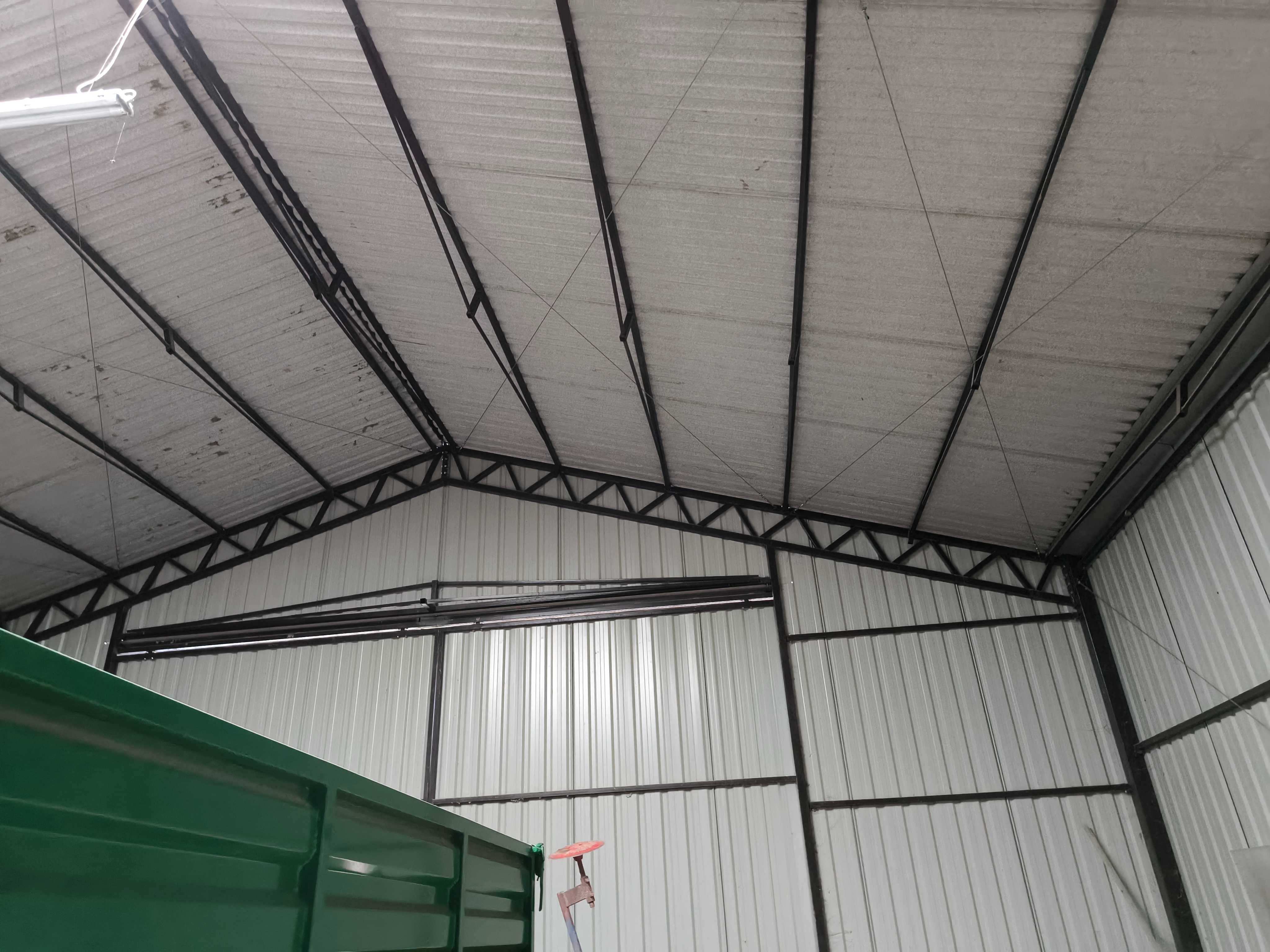 Hala magazynowa, wiata stalowa. Produkcja, montaż. Wymiar 12x20m