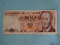 Banknot 100 Zlotych 1988 PRL seria ST (w bardzo dobry stan)