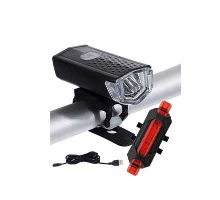 Akumulatorowa lampka ledowa rowerowa przednia oraz tylna LED USB