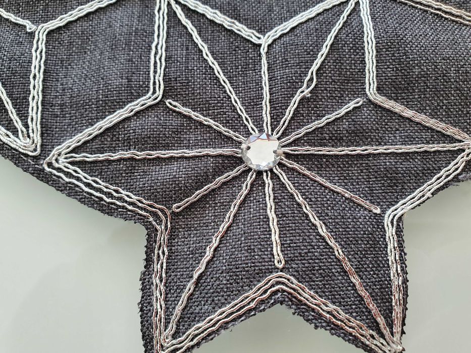 Piękny Bieżnik Glamour Krysztalki Home&You Boże Narodzenie Nowy