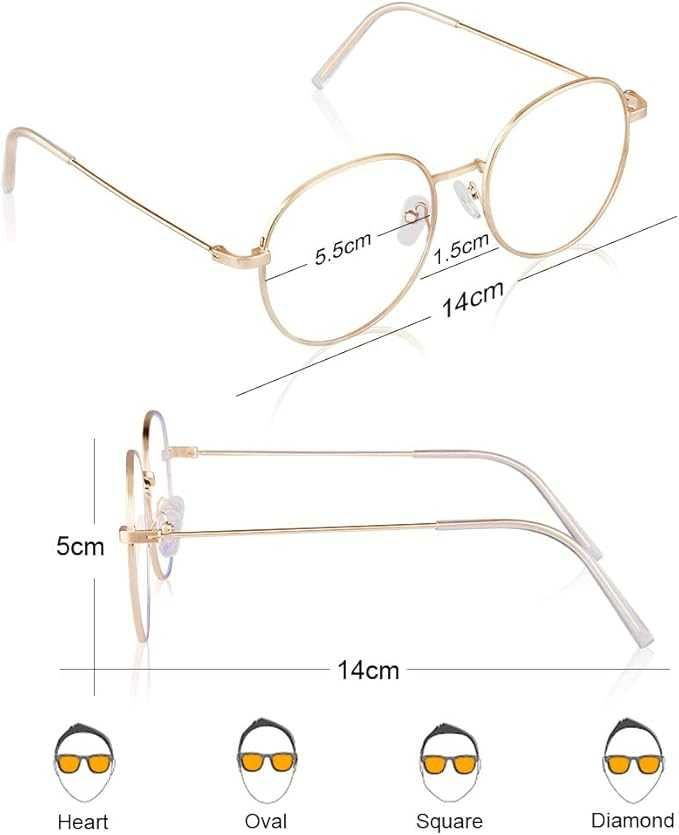 Okulary ochronne z filtrem światła niebieskiego do komputera 2 szt.