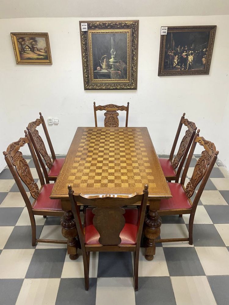 Стіл розкладний стільці дерево стол стулья 1884