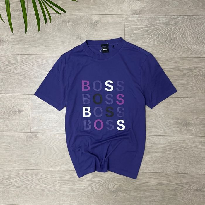 НОВА Фіолетова Футболка Босс BOSS BIG 4 BOSS, Розмір M, Оригінал