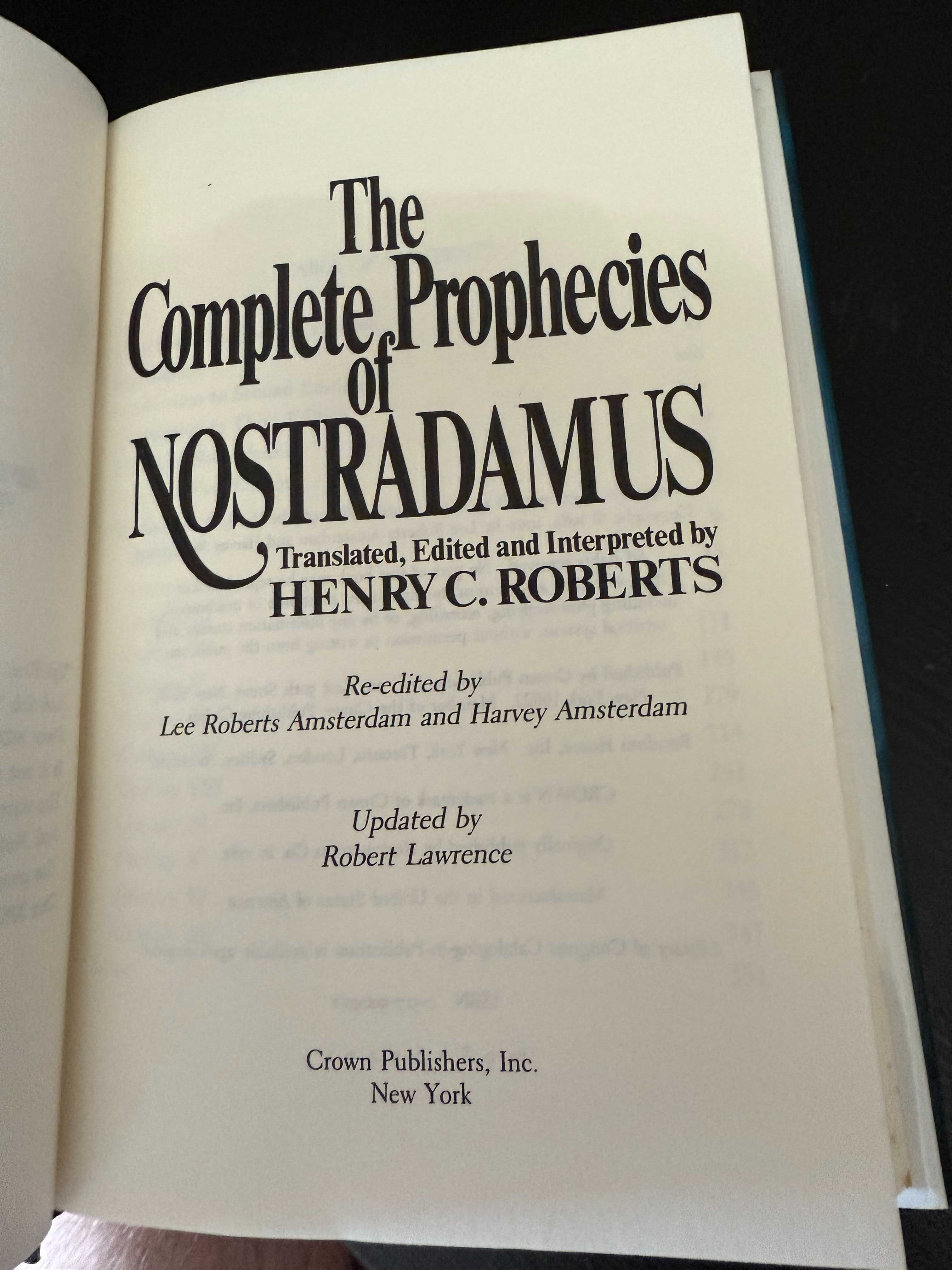 Henry C. Roberts (ed.) – The Complete Prophecies of Nostradamus