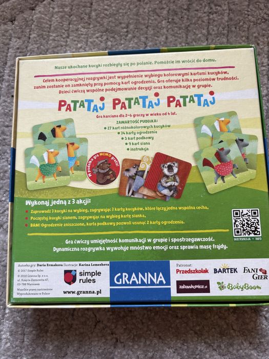 Zestaw dwóch gier planszowa i karciana 4+