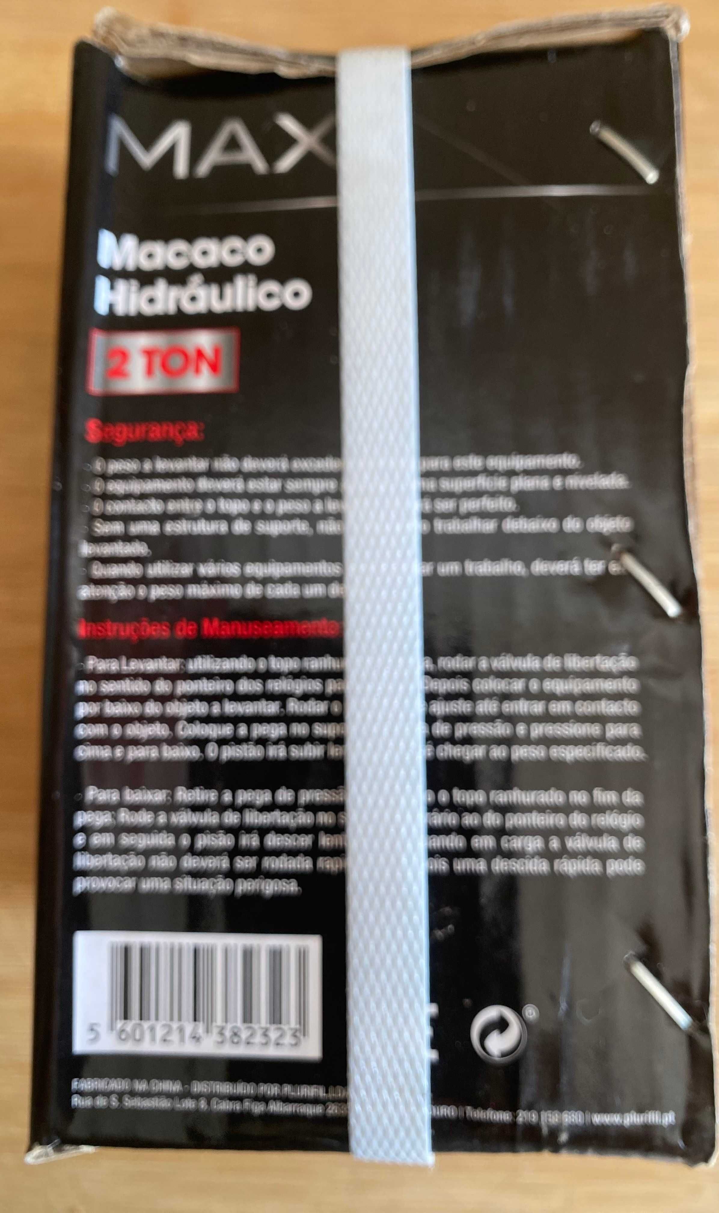 Macaco hidráulico de duas toneladas da marca MAX