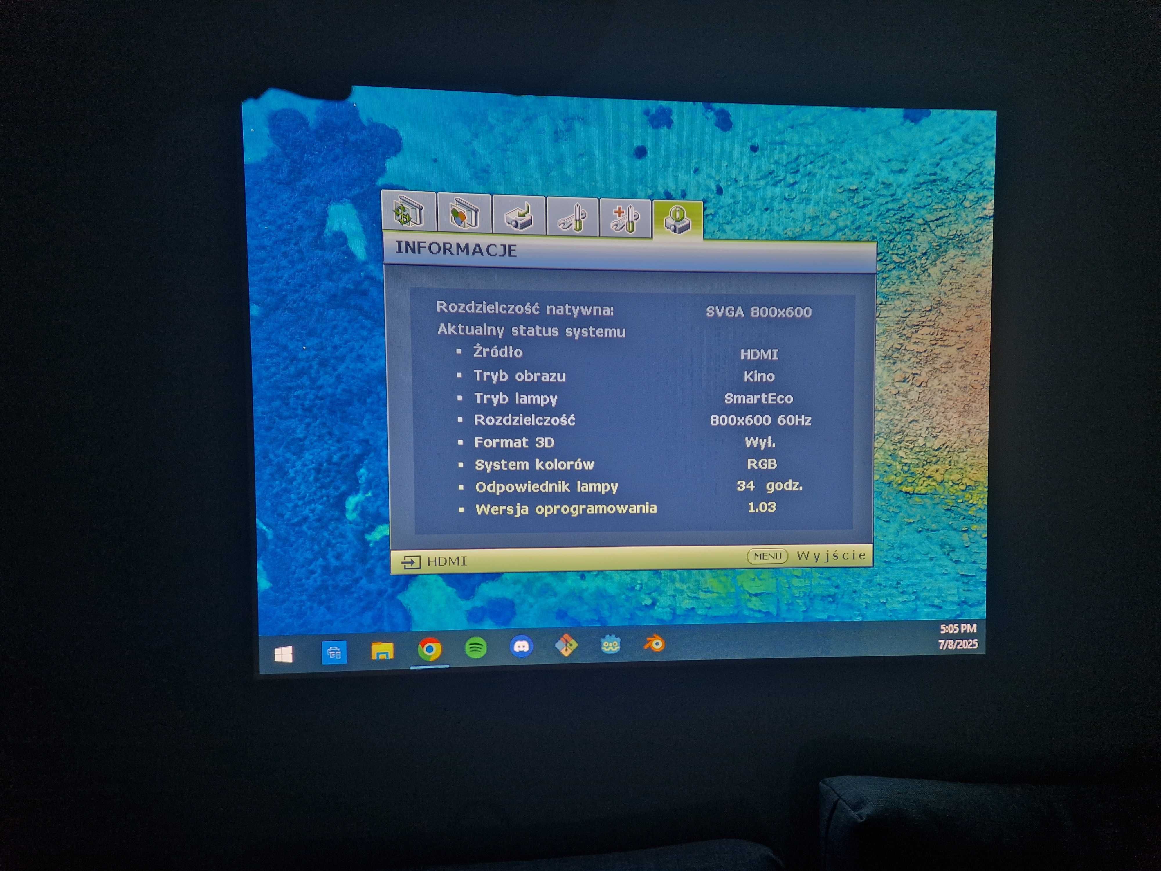Projektor DLP BENQ ms527 3D rzutnik hdmi 800 x 600 SVGA