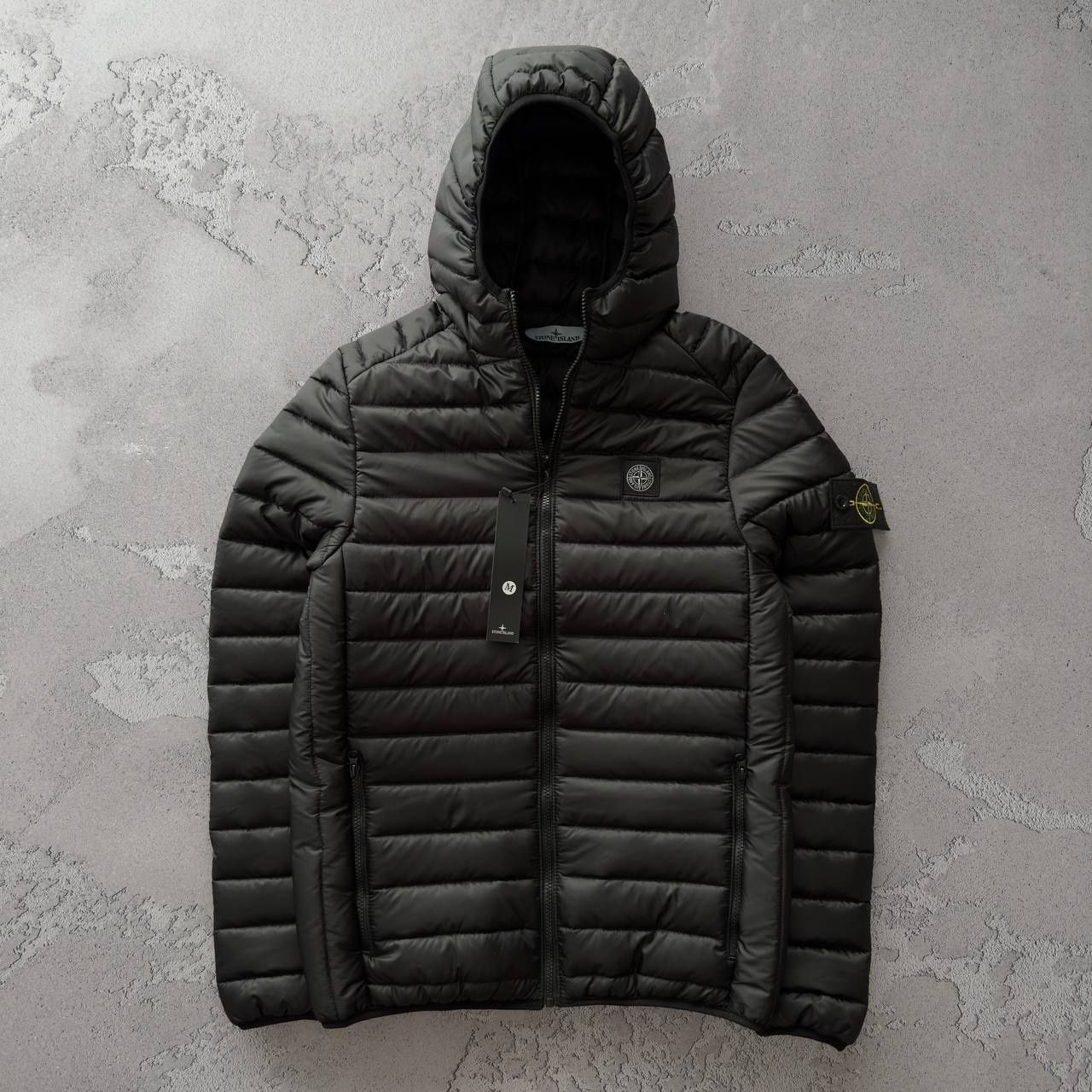 Stone Island Мужская демисезонная куртка молодежная Стон Айленд черная