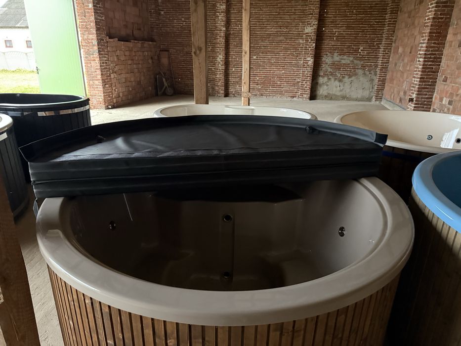 Balia ogrodowa z piecem, jacuzzi, sauna, ruska bania, spa AKRYLOWA