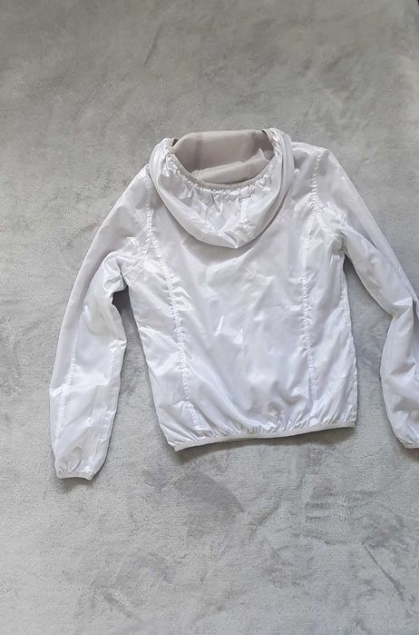 CK Calvin Klein kurtka wiatrówka bomberka kaptur NOWA biała XS S M