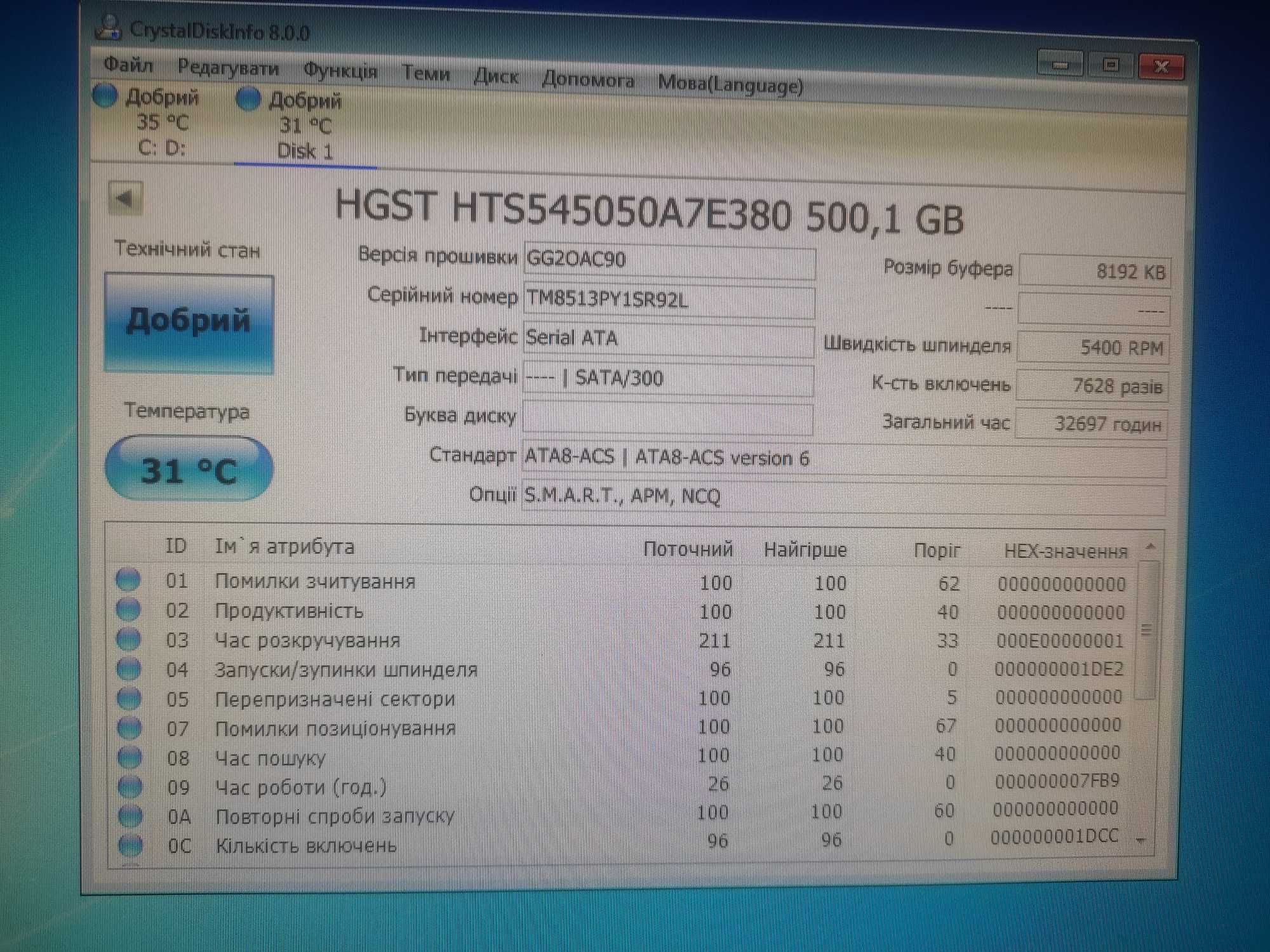 HDD 2,5" для ноутбуків 500gb