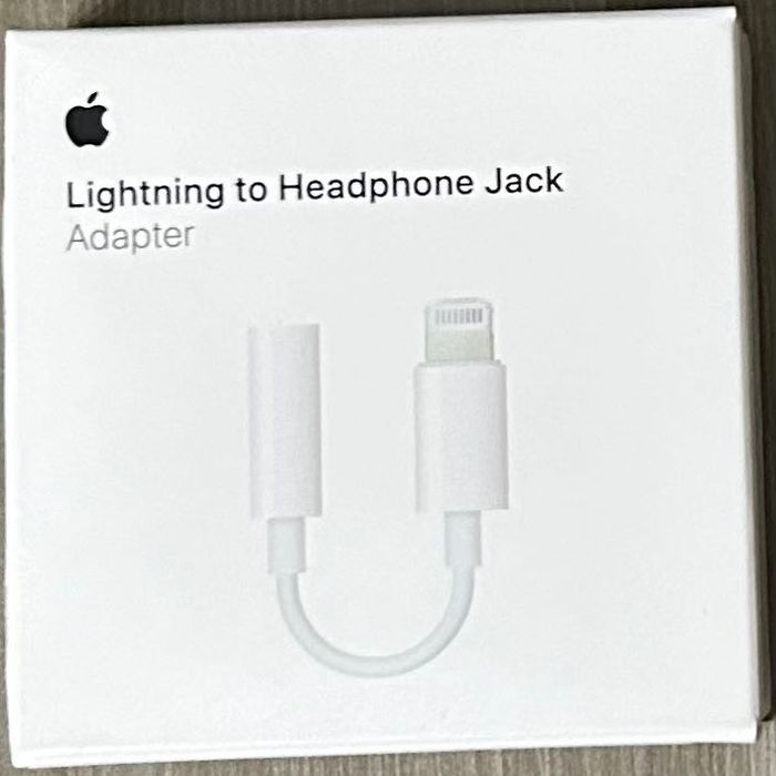 Apple adaptador Lightning para Jack 3.5mm- novo, 3 anos de garantia
