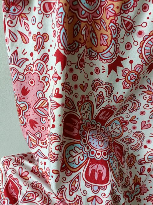 Kombinezon damski krótki na lato letni wzorzysty wiskoza kolorowy S M