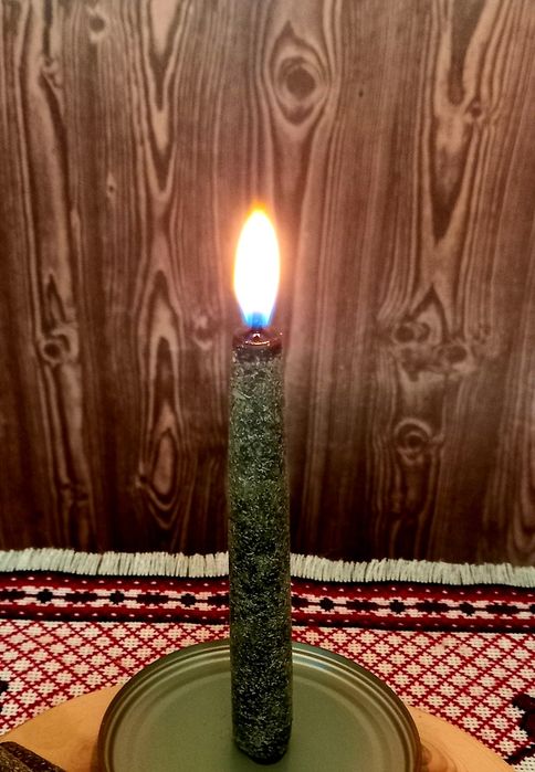 Свічка з полином/чорні свічки/восковая свеча с полынью/ черные свечи