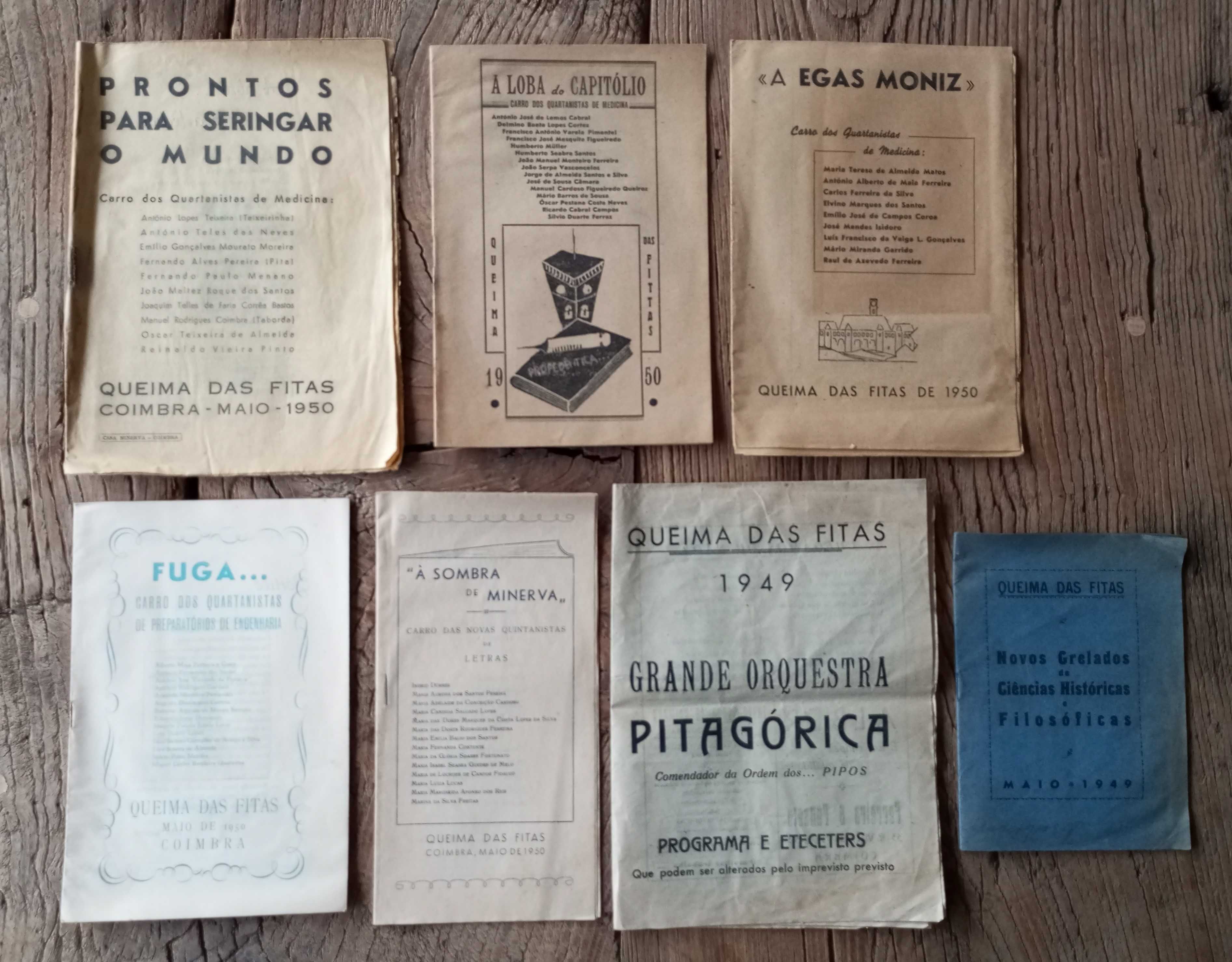 Queima das fitas Coimbra anos de 1949 e 1950