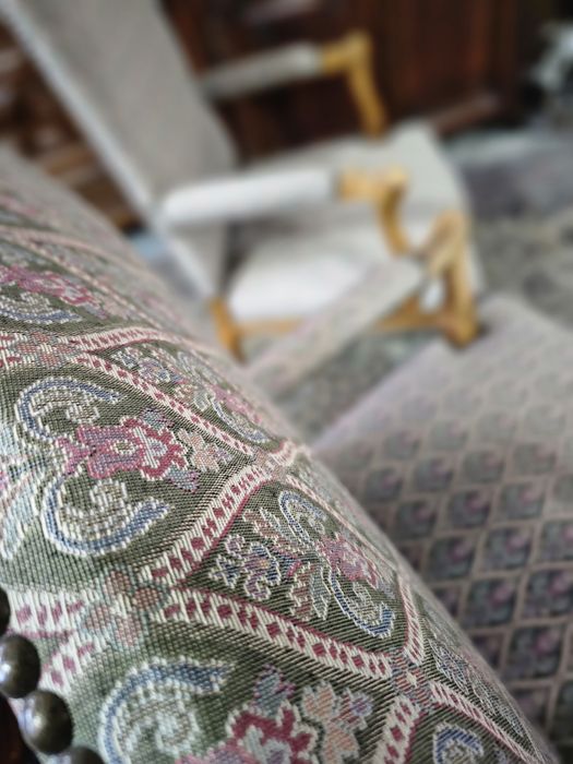 Fotel Ludwik 2 szt kwiaty #676 Antyki Stylowy Węgrów