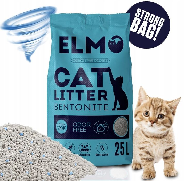 Żwirek bentonitowy naturalny. Jakość PREMIUM.  30L.