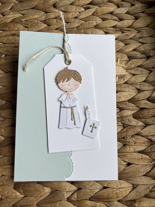 Zaproszenia chłopięce Komunia handmade personalizacja