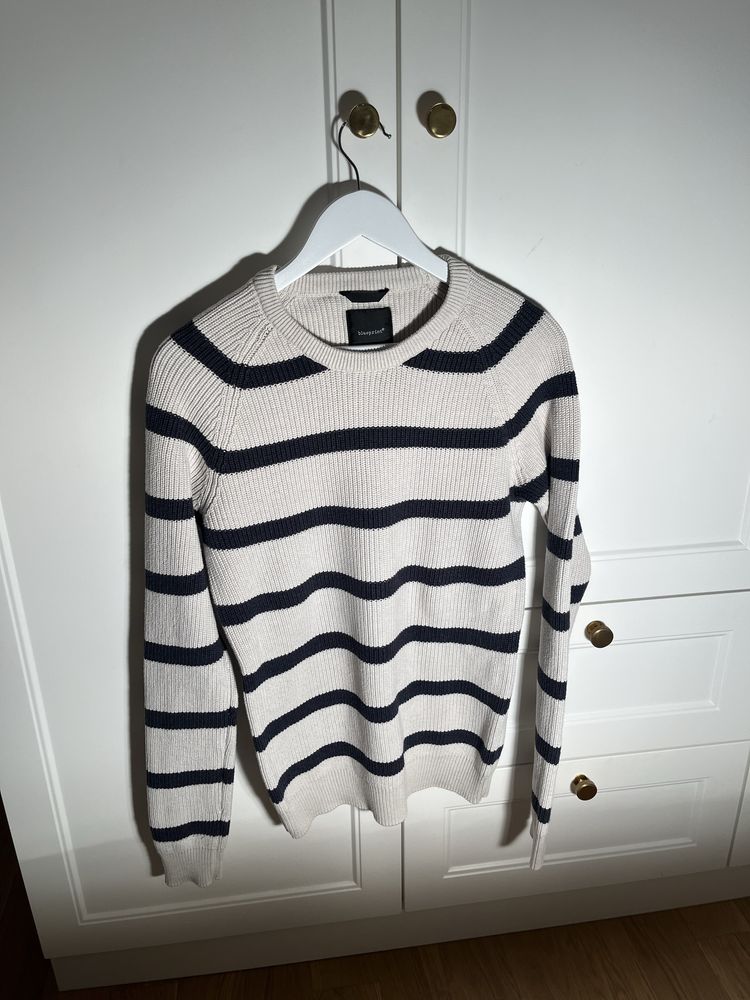 Sweter Blueprint rozm S, 100% bawełna, ciepły, gruby splot wygodny