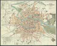 Stary plan Wrocławia - reprint do aranżacji wnętrza